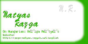 matyas razga business card